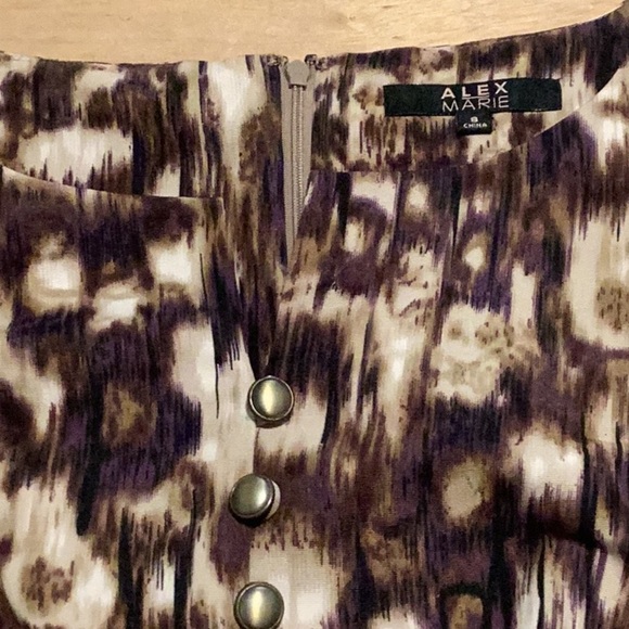 ALEX MARIE GEO PRINT SHEATH DRESS SZ 8 - Picture 3 of 16